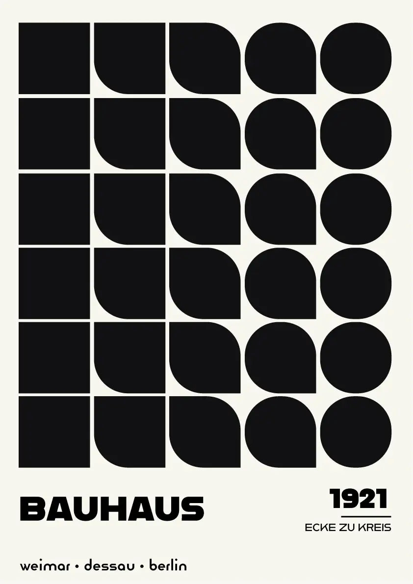 Ecke zu Kreis, in Black