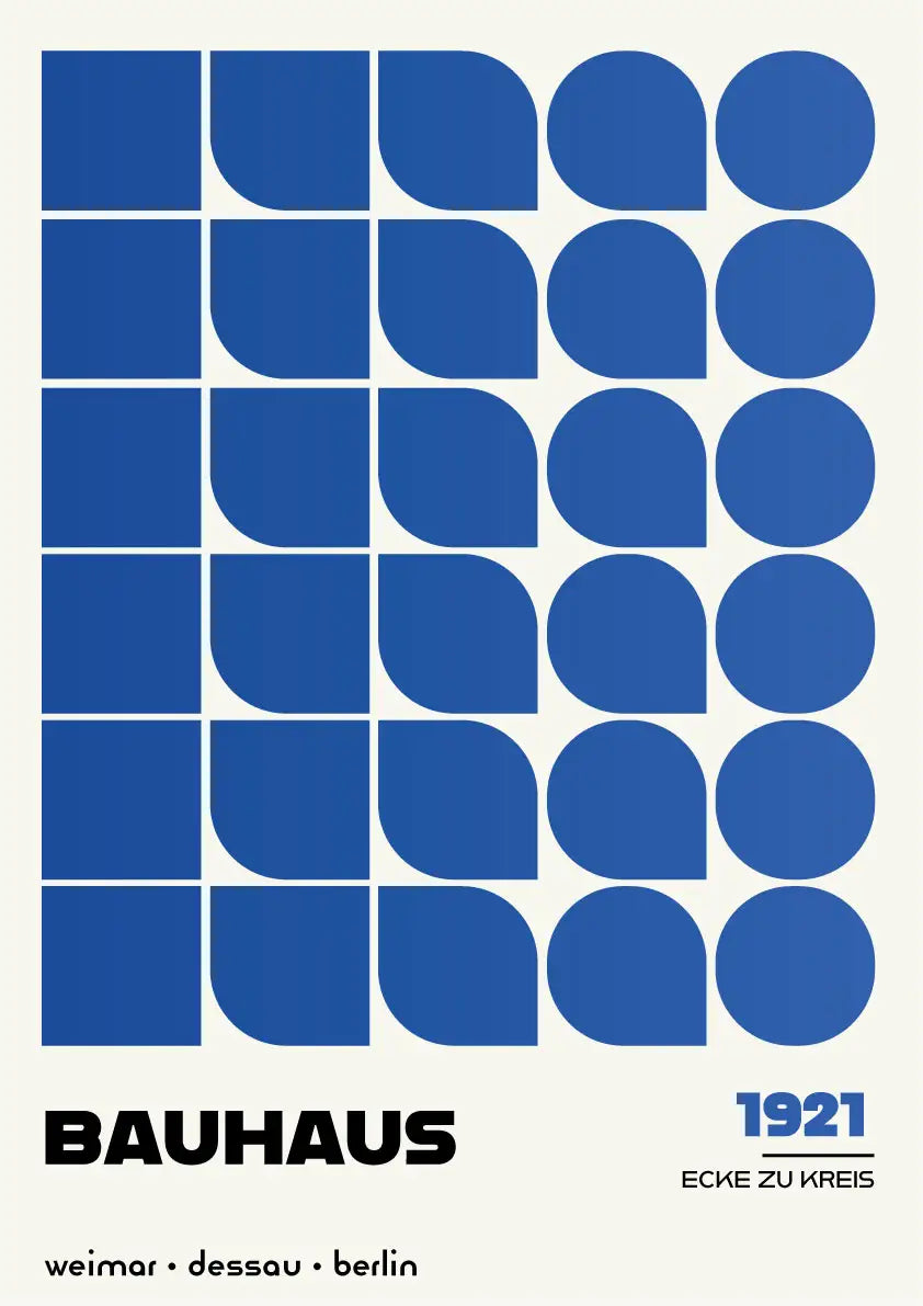 Ecke zu Kreis, in Blue