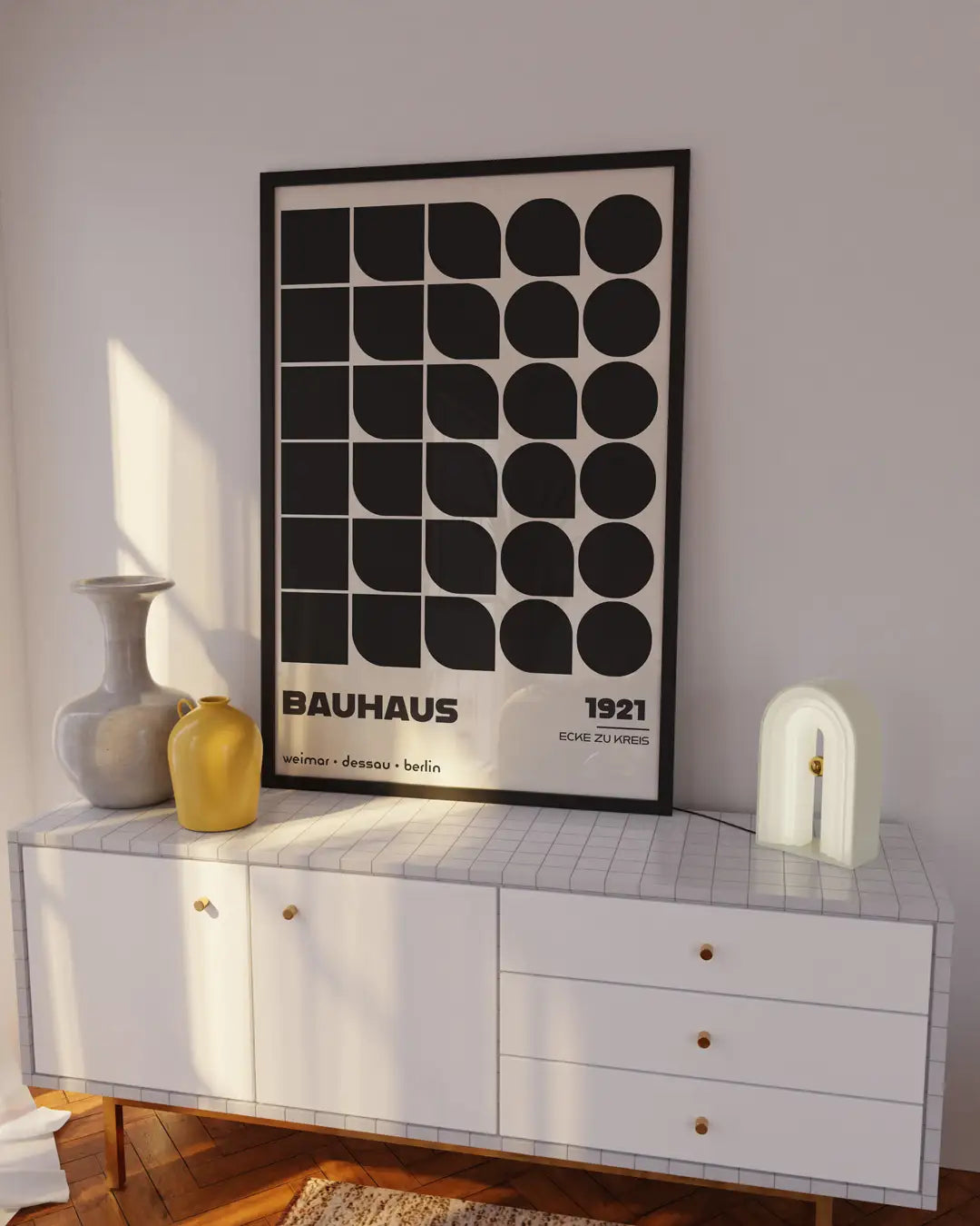 Ecke zu Kreis, in Black