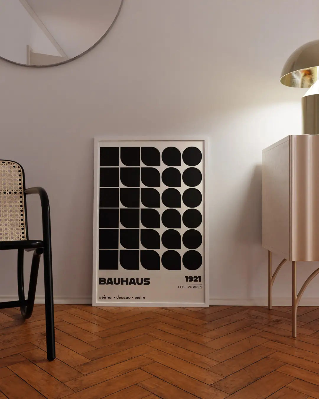 Ecke zu Kreis, in Black