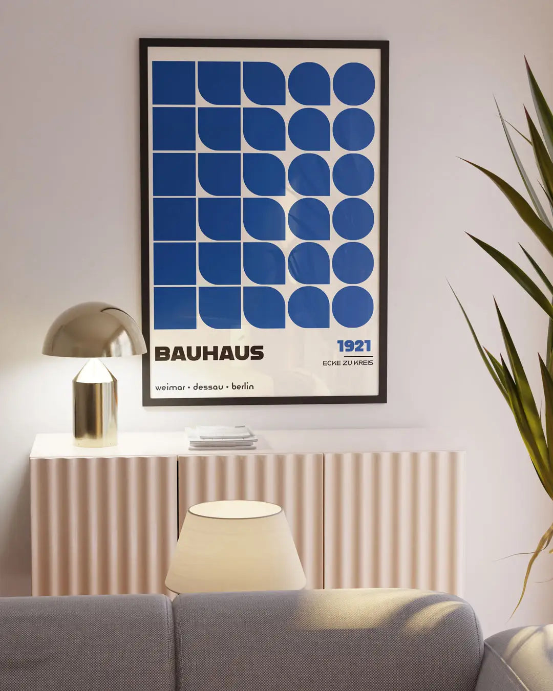 Ecke zu Kreis, in Blue