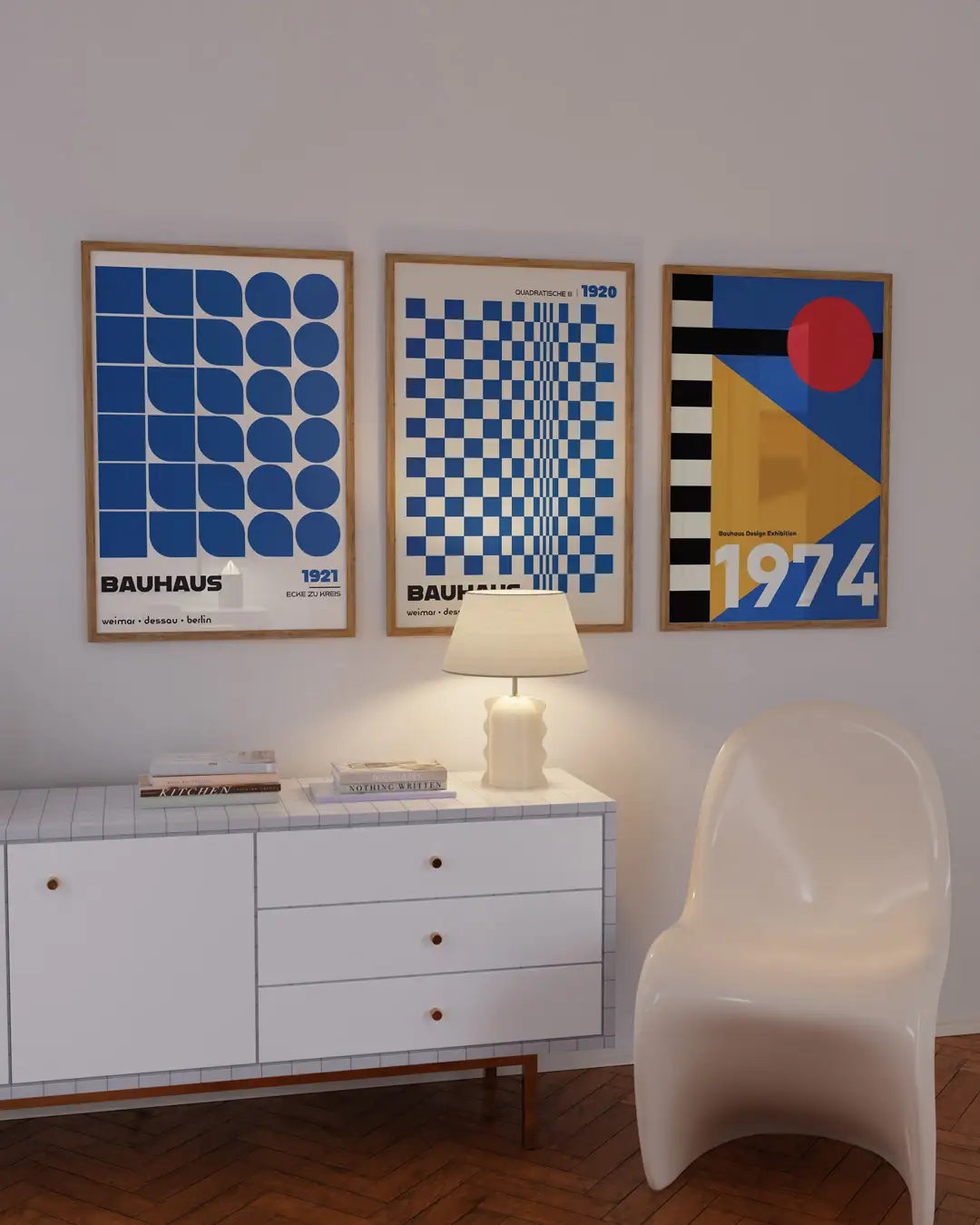 Ecke zu Kreis, in Blue