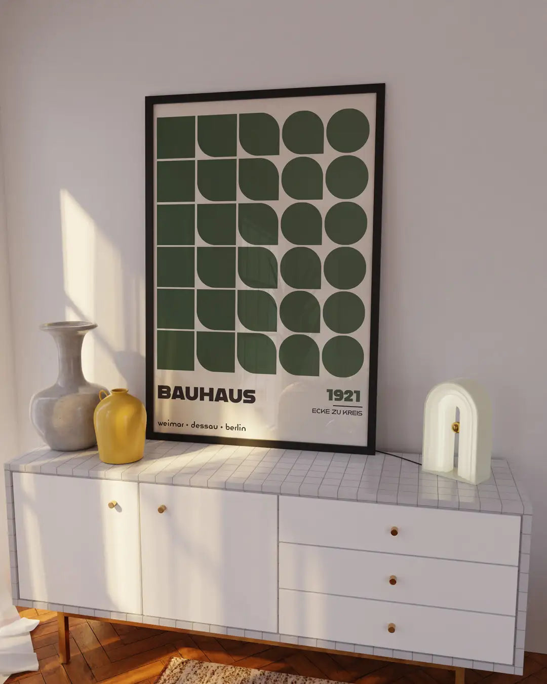 Ecke zu Kreis, in Green