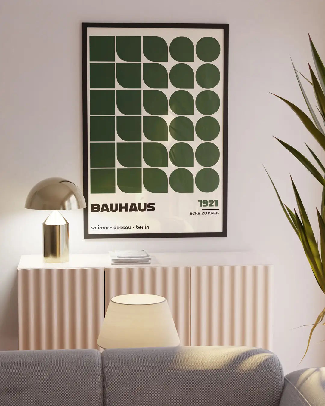 Ecke zu Kreis, in Green