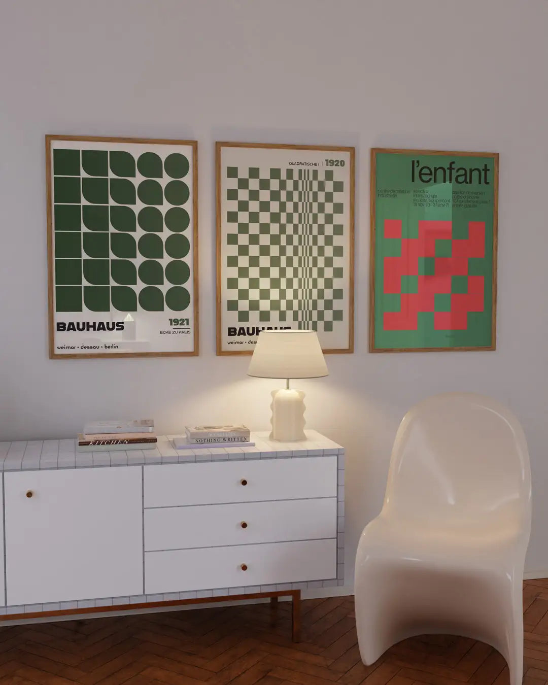 Ecke zu Kreis, in Green