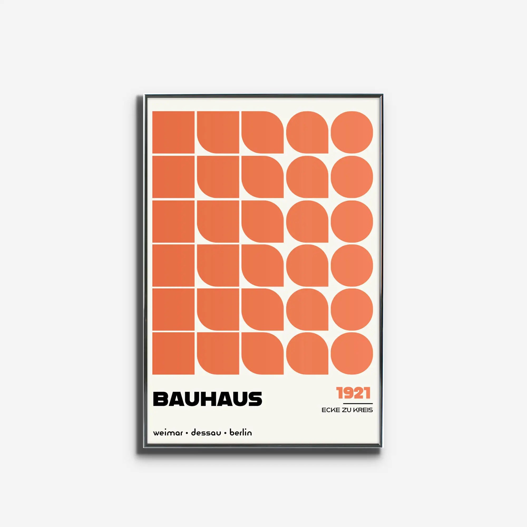 Ecke zu Kreis, in Orange