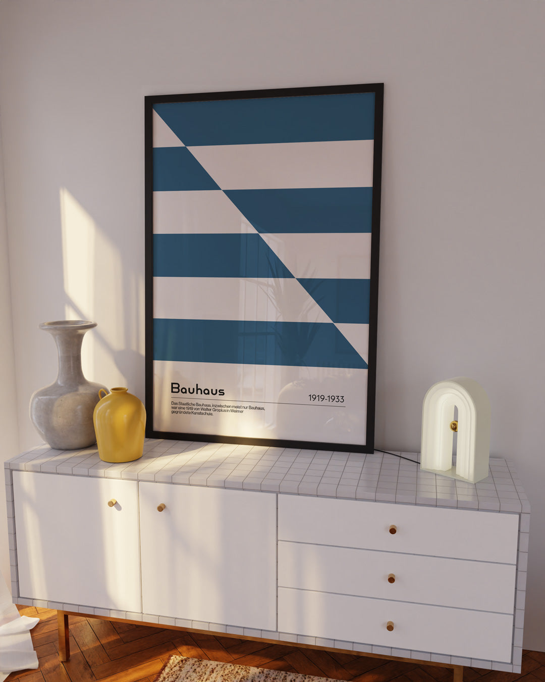 Diagonal Bauhaus in Blue