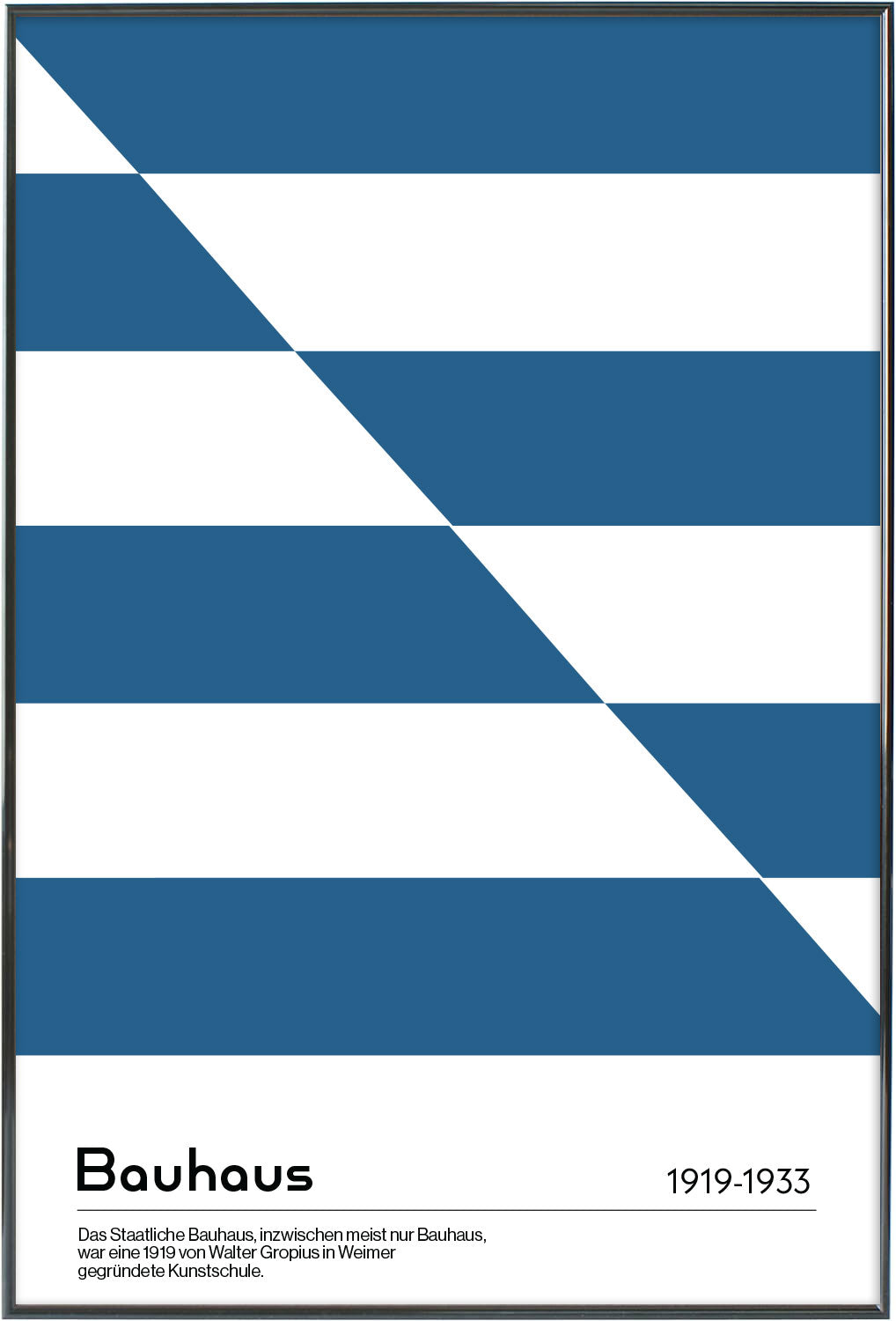 Diagonal Bauhaus in Blue