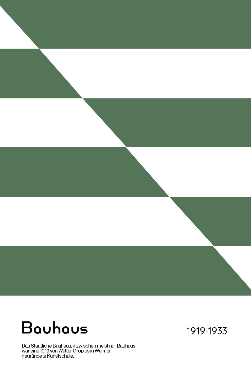 Diagonal Bauhaus in Green