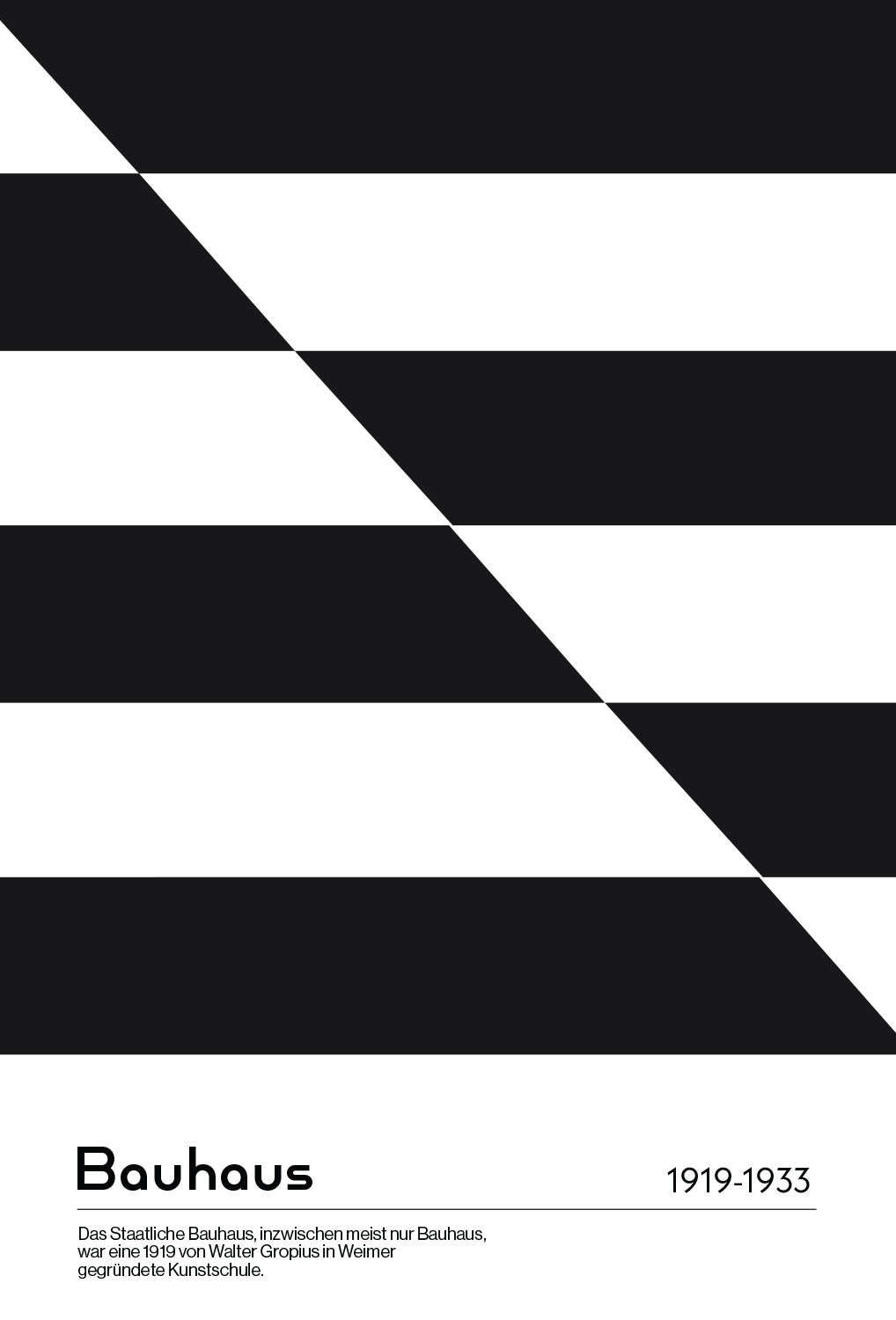 Diagonal Bauhaus in Black