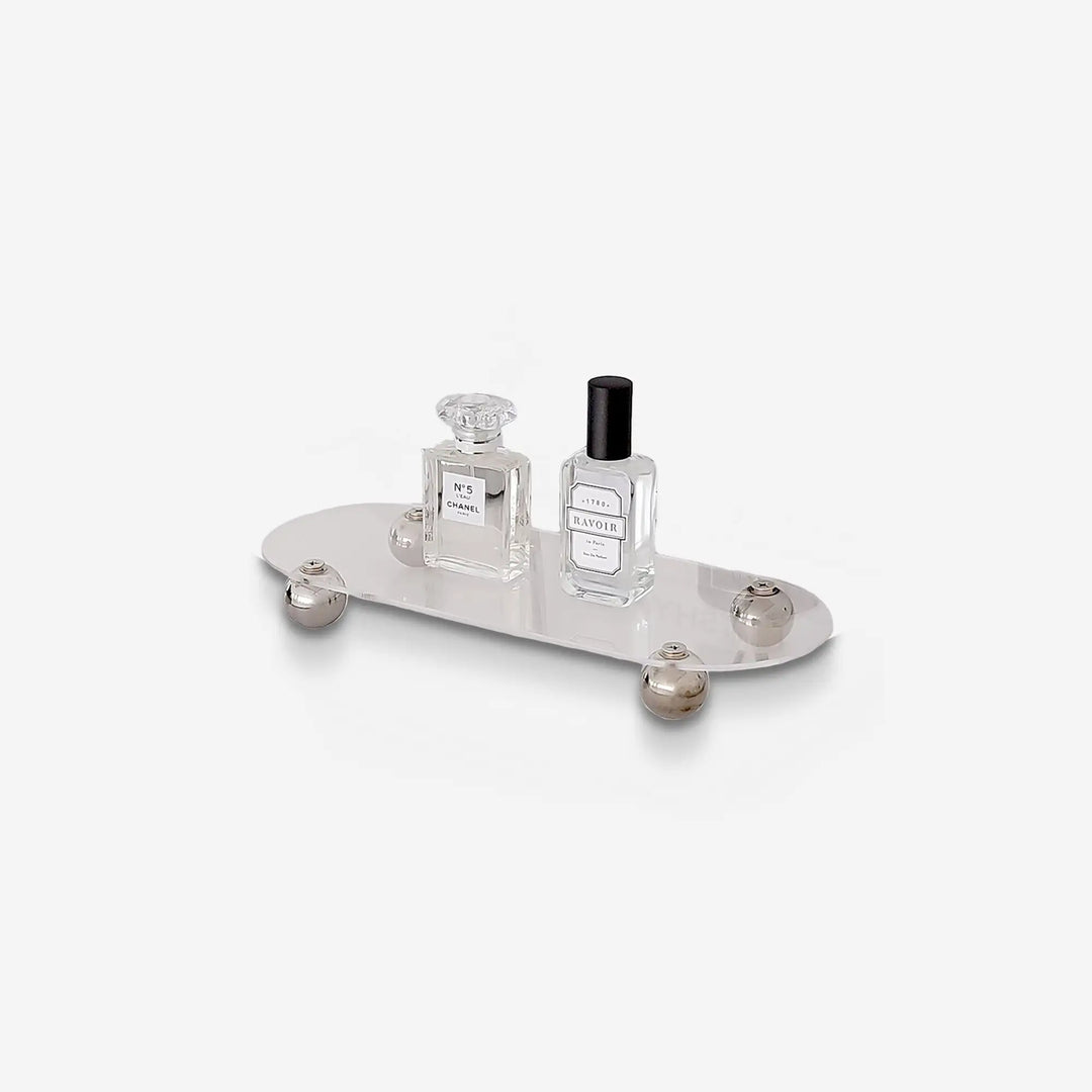Oval transparent display tray