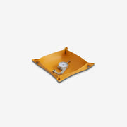 Square Rounded Leather Tray