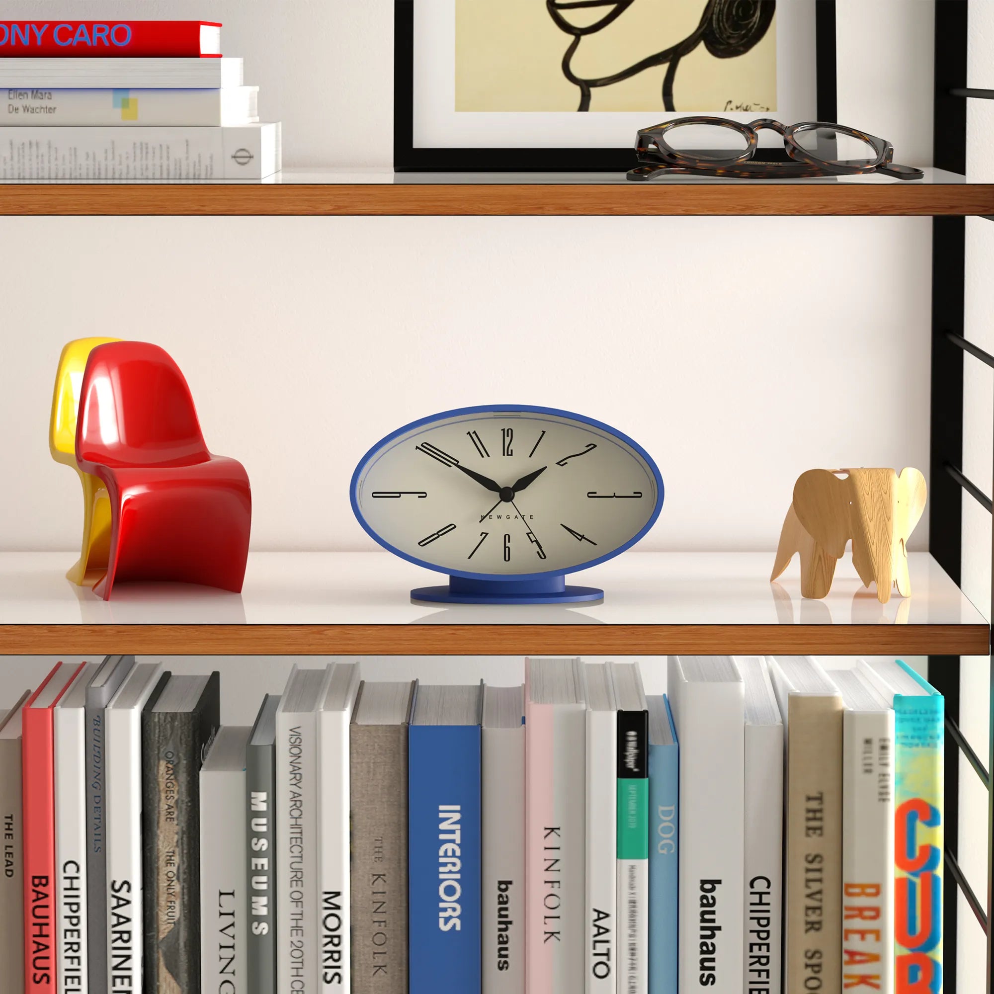 Newgate Ronnie alarm clock in blue