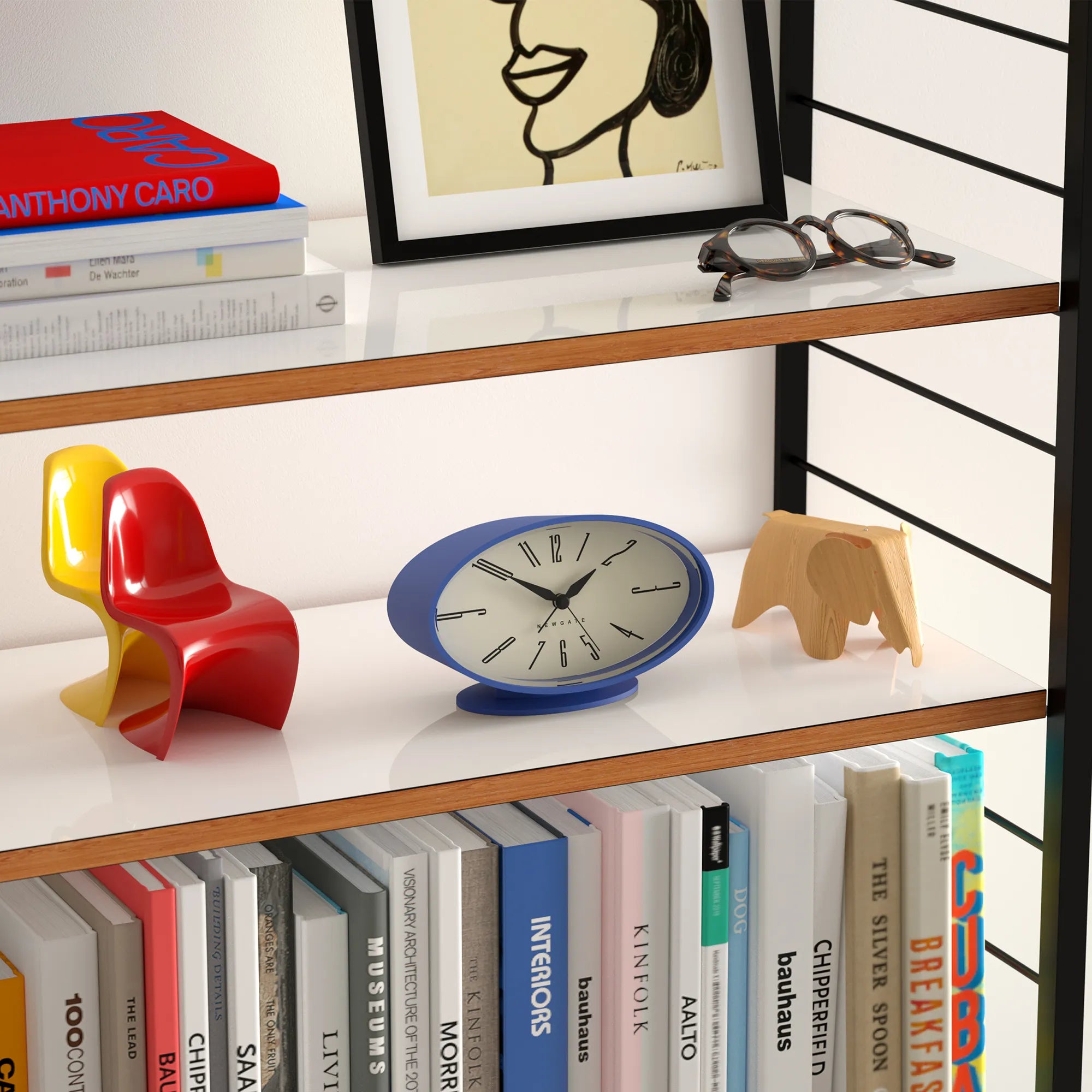 Newgate Ronnie alarm clock in blue