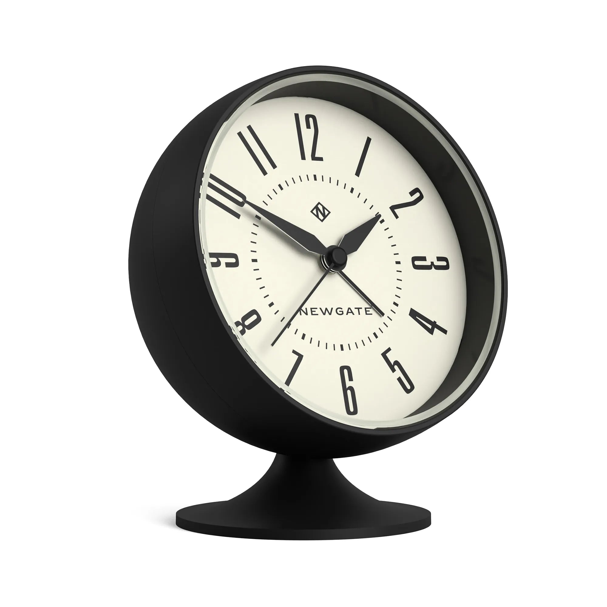 Newgate Spheric alarm clock in black