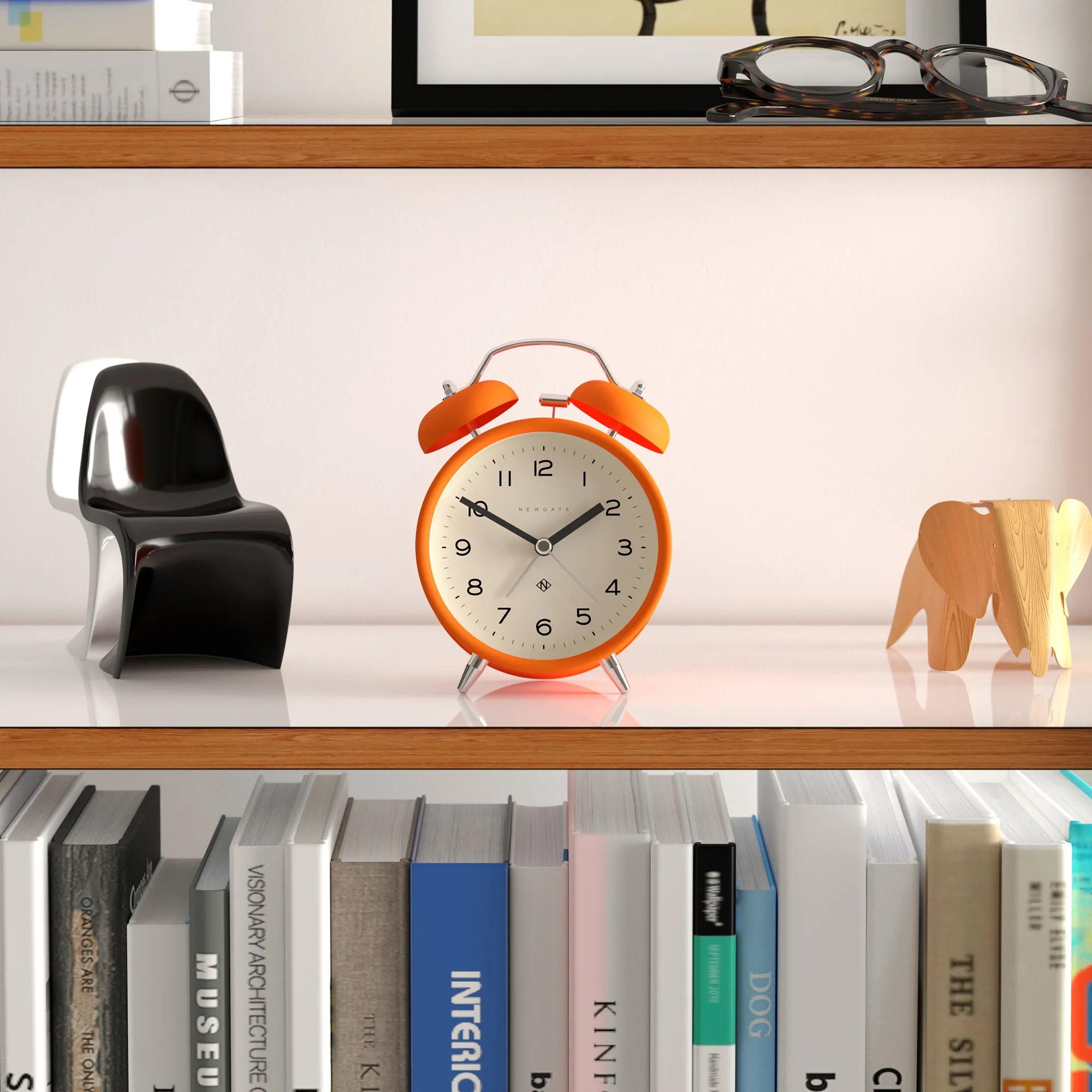 Newgate Echo Alarm Clock in Orange