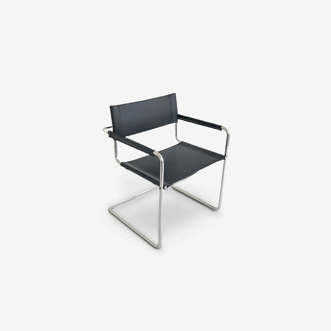 Leather arm bauhaus chair