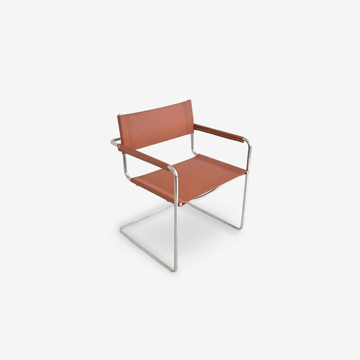 Leather arm bauhaus chair