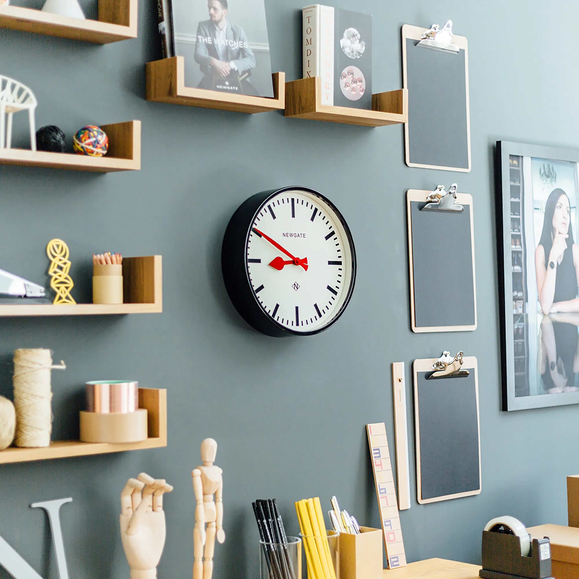 Newgate Luggage Wall Clock in Black