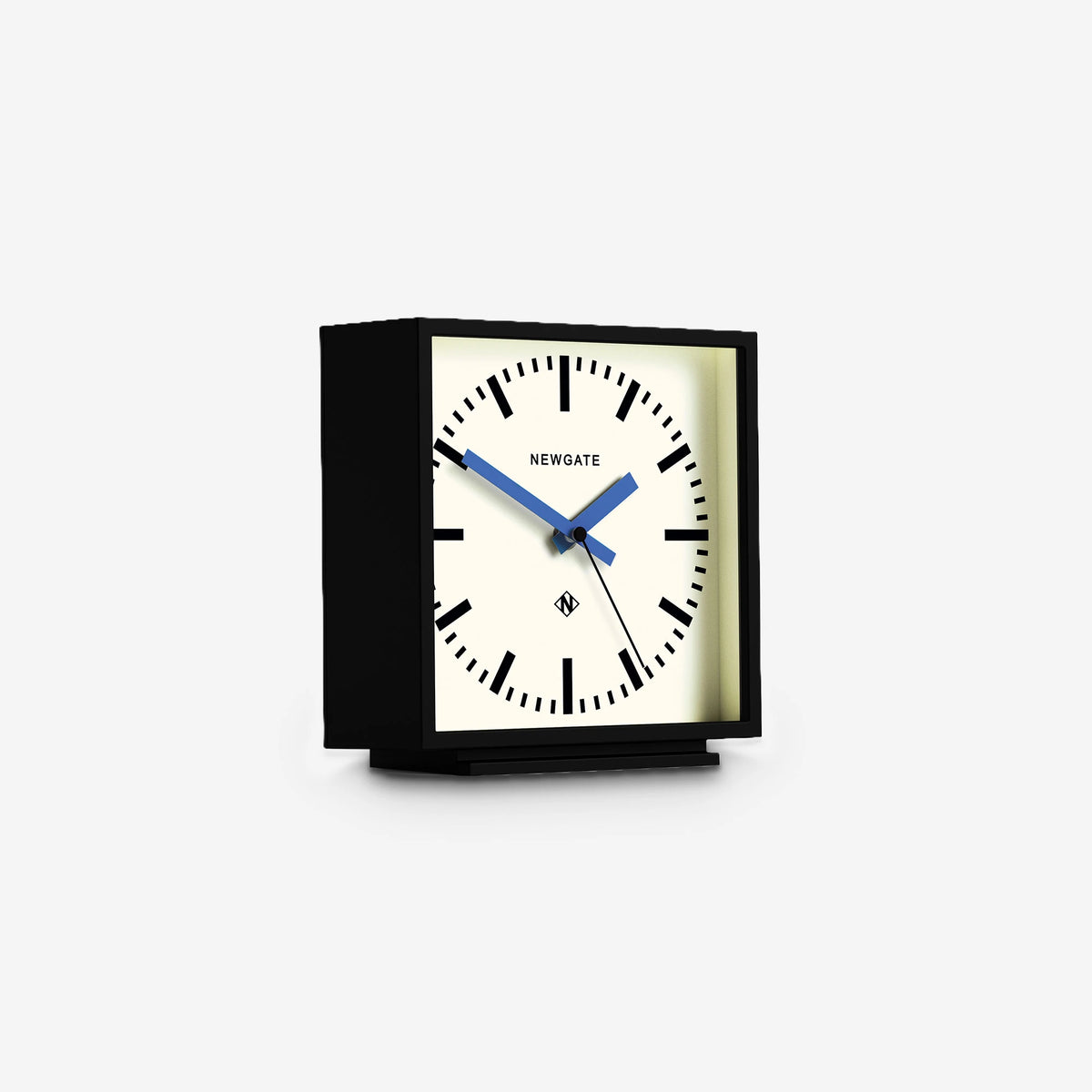 Newgate Amp mantel clock in black with Blue hands