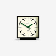Newgate Amp mantel clock in black with Green hands