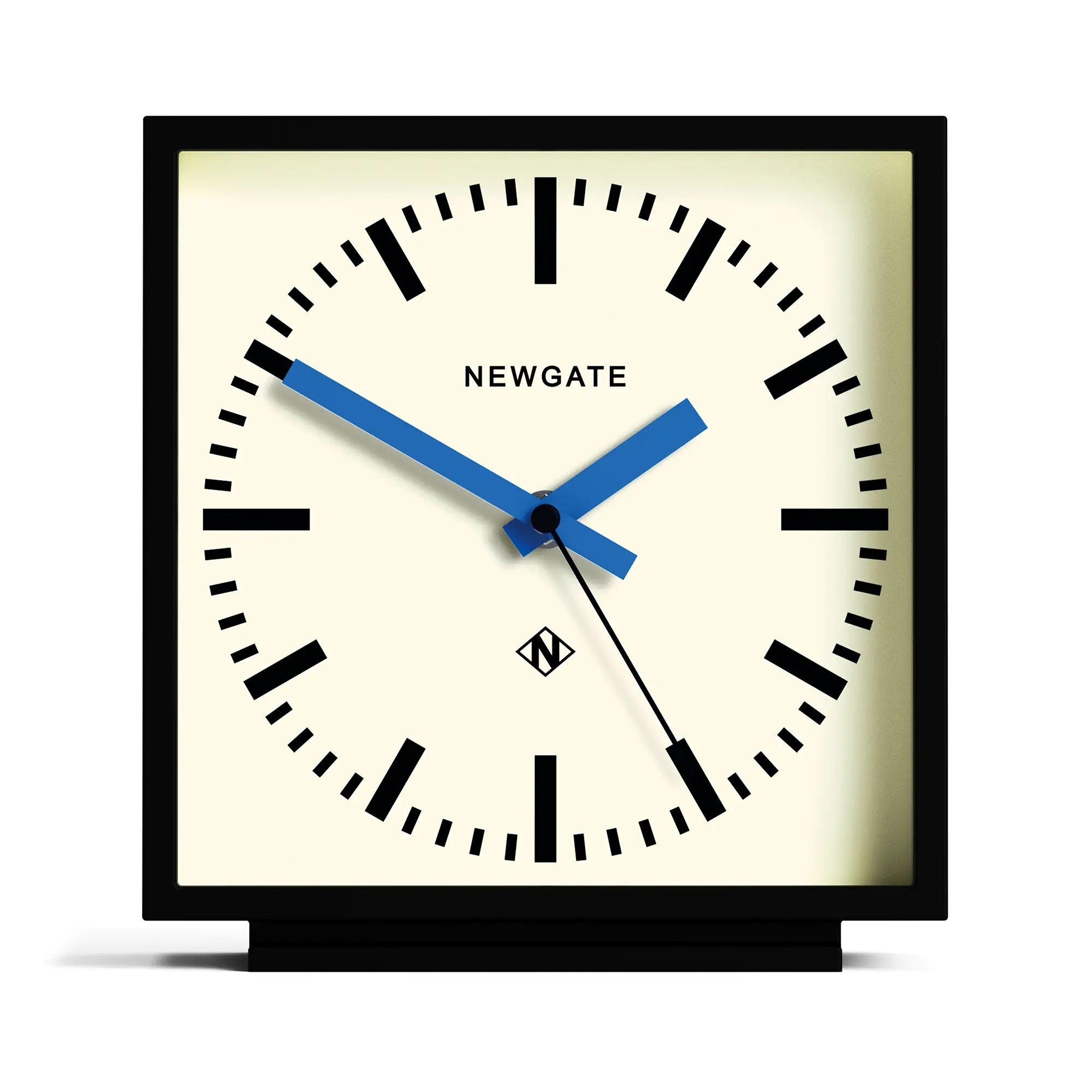 Newgate Amp mantel clock in black with Blue hands