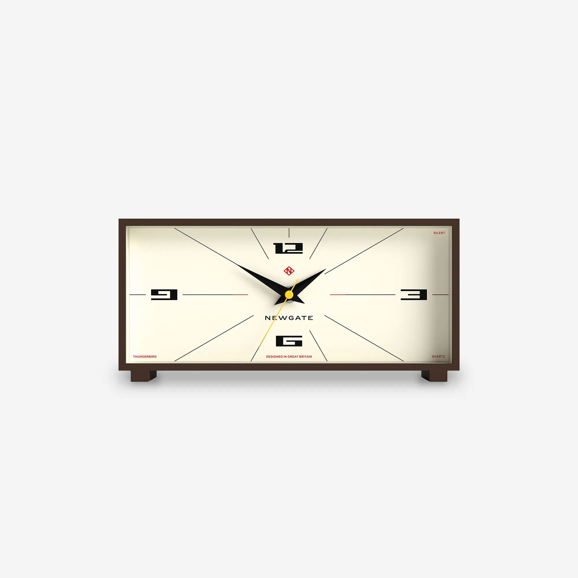 Newgate Thunderbird mantel clock in brown