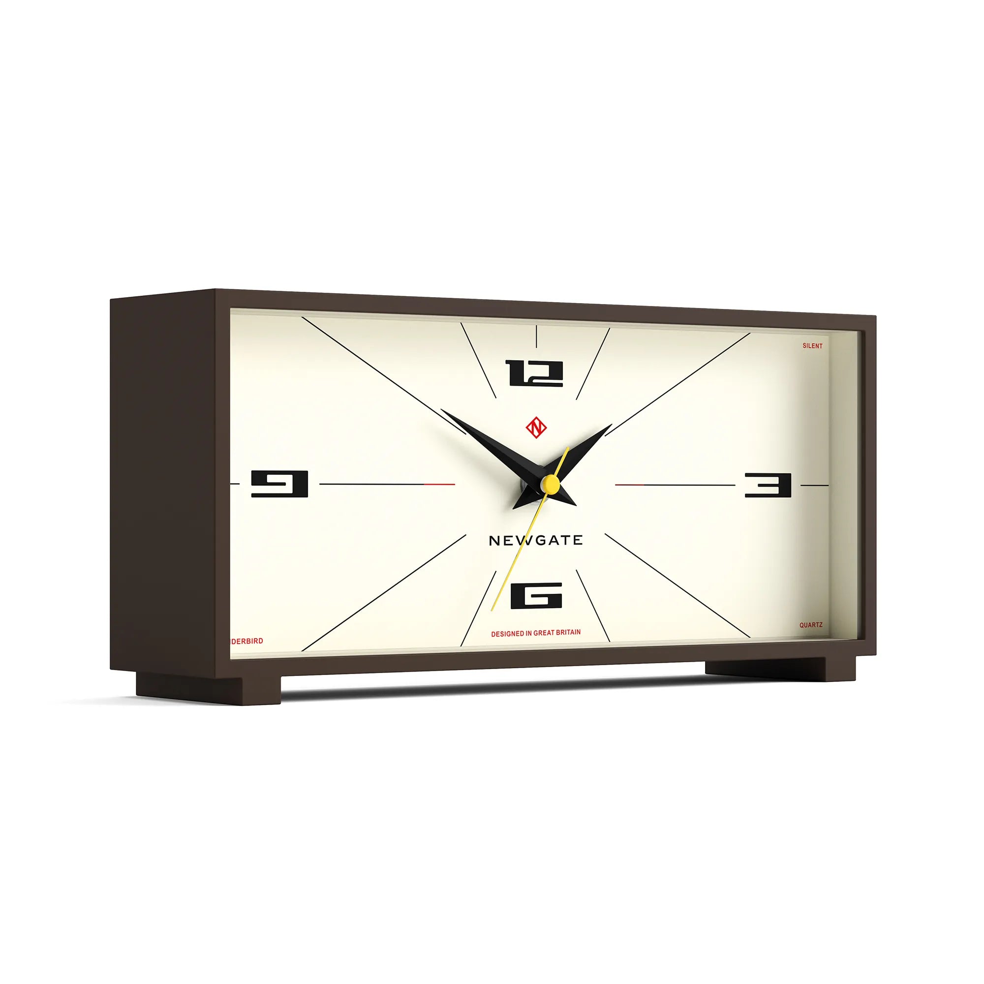 Newgate Thunderbird mantel clock in brown