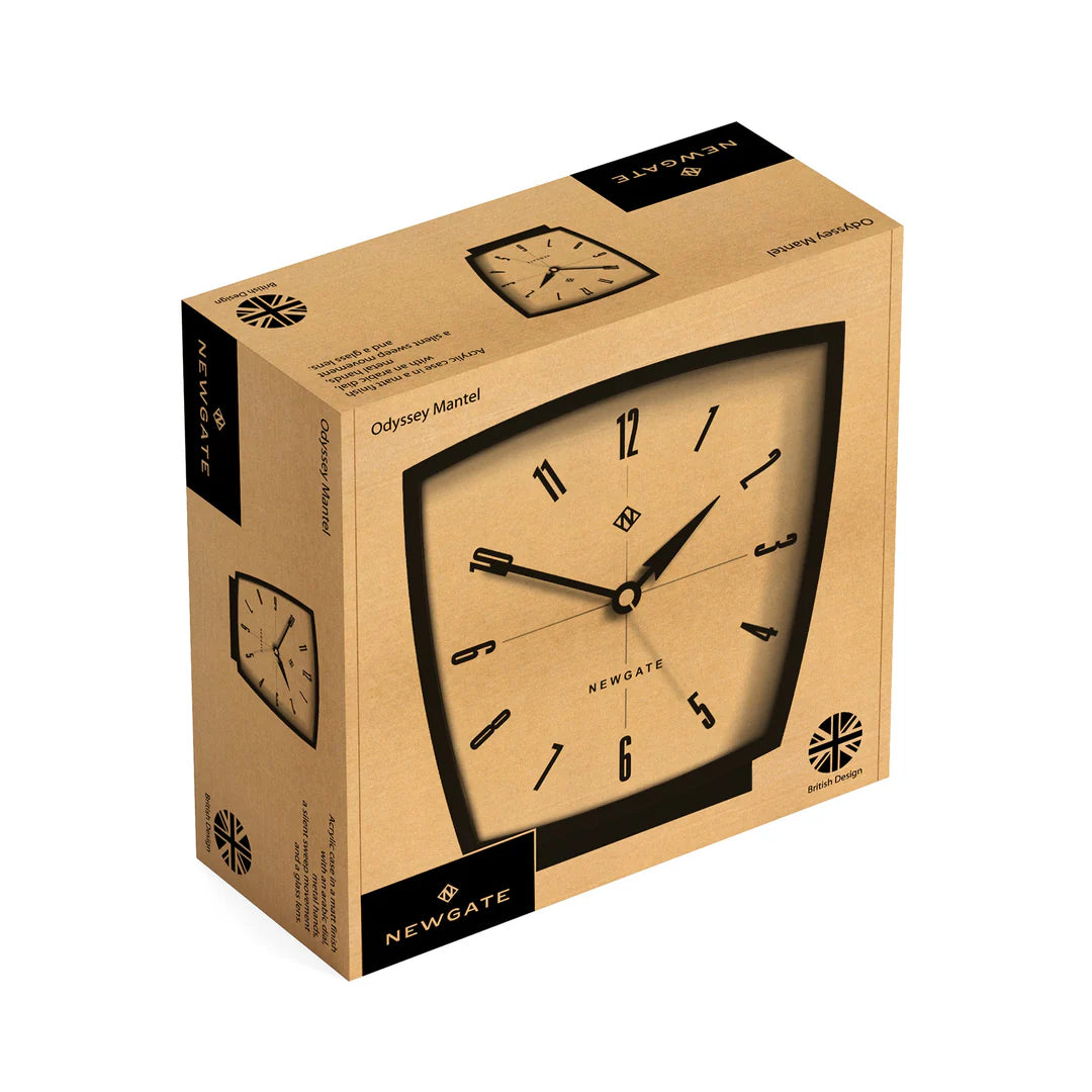 Newgate Odyssey Mantel Clock in Black
