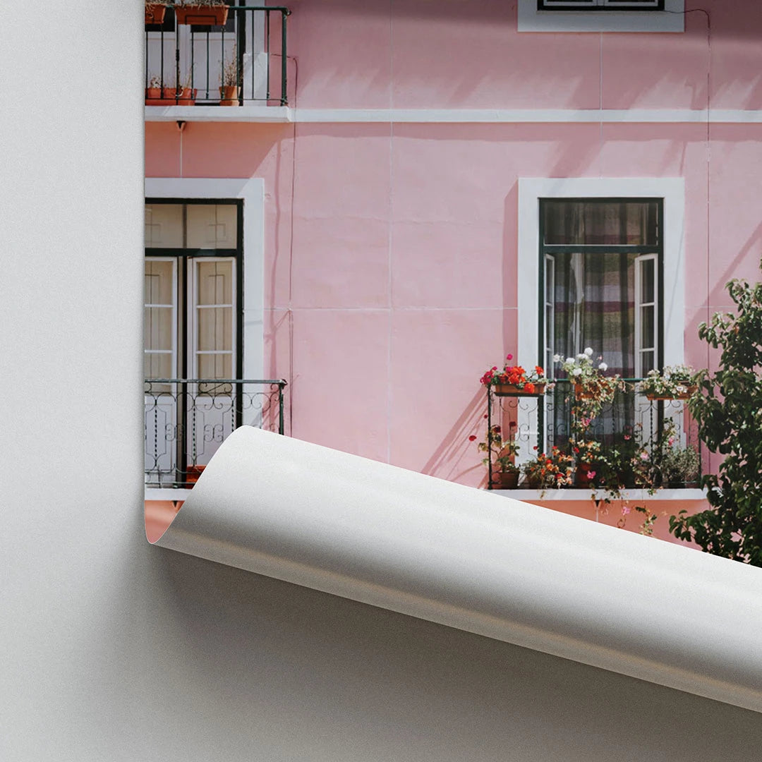 Immeuble en rose