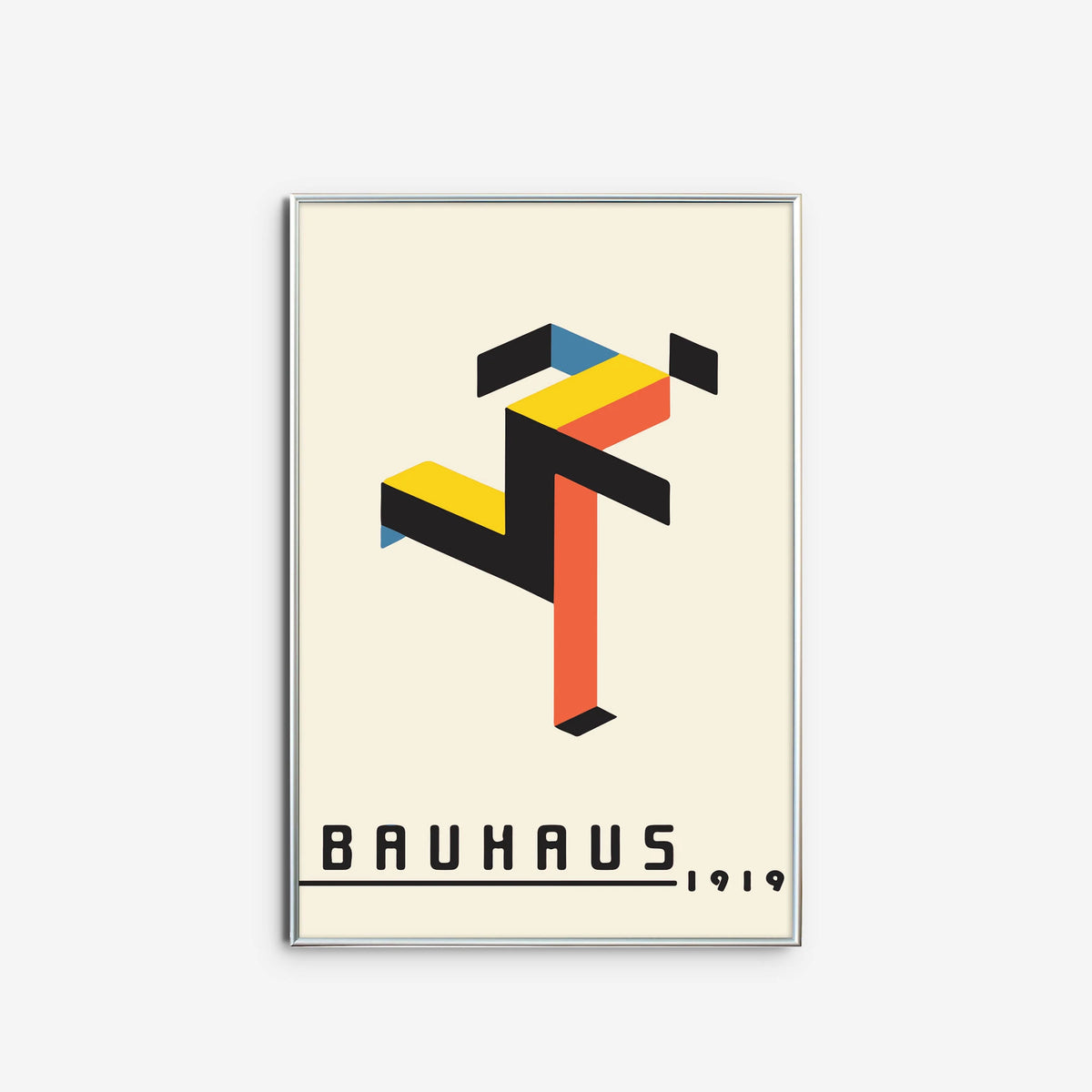 バウハウスポスター｜Running Bauhaus 三原色の抽象アート – Official
