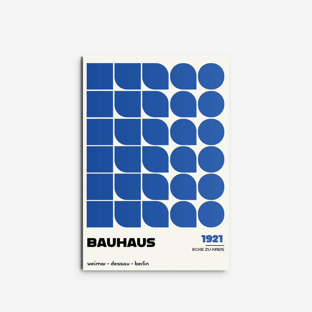 Ecke zu Kreis, in Blue