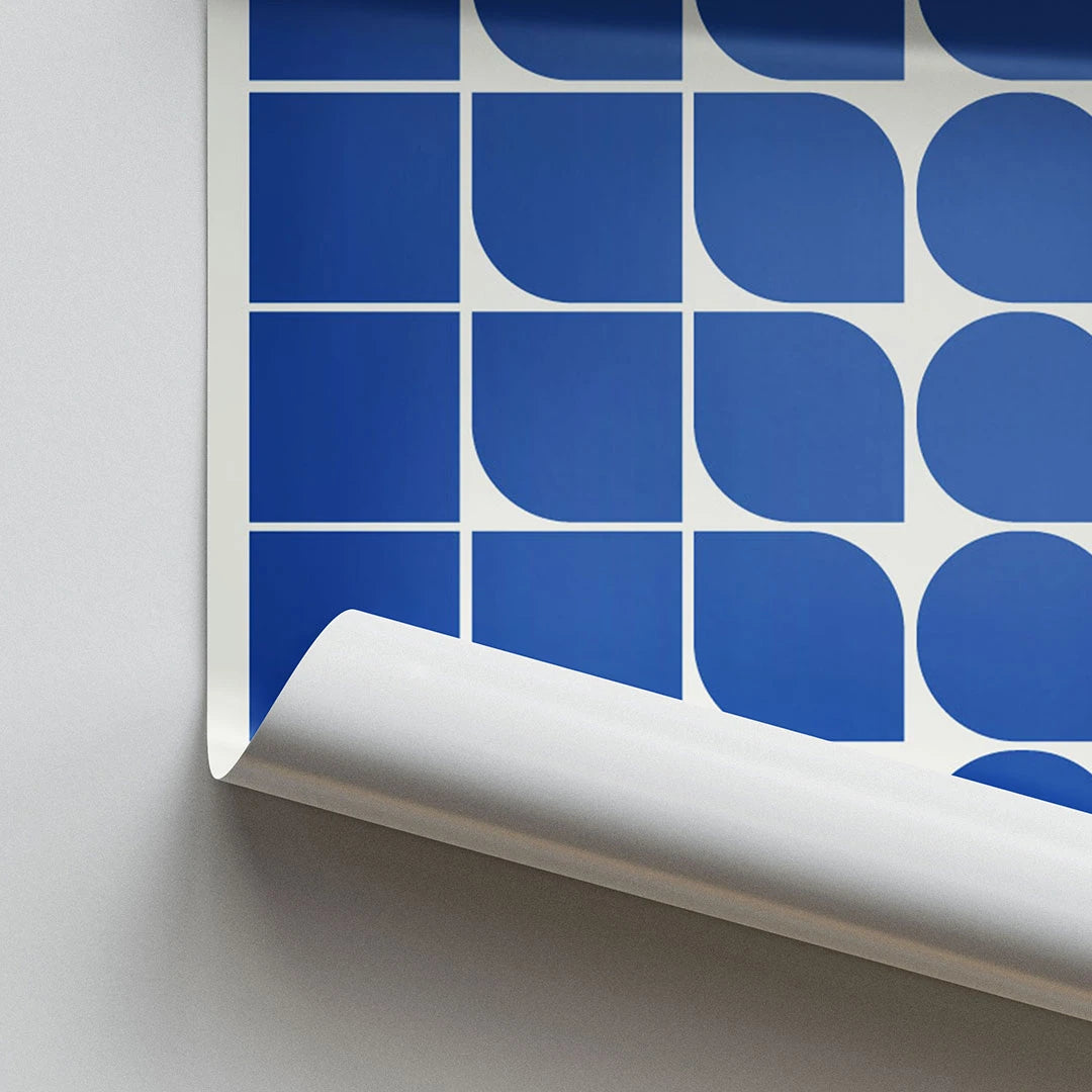 Ecke zu Kreis, in Blue