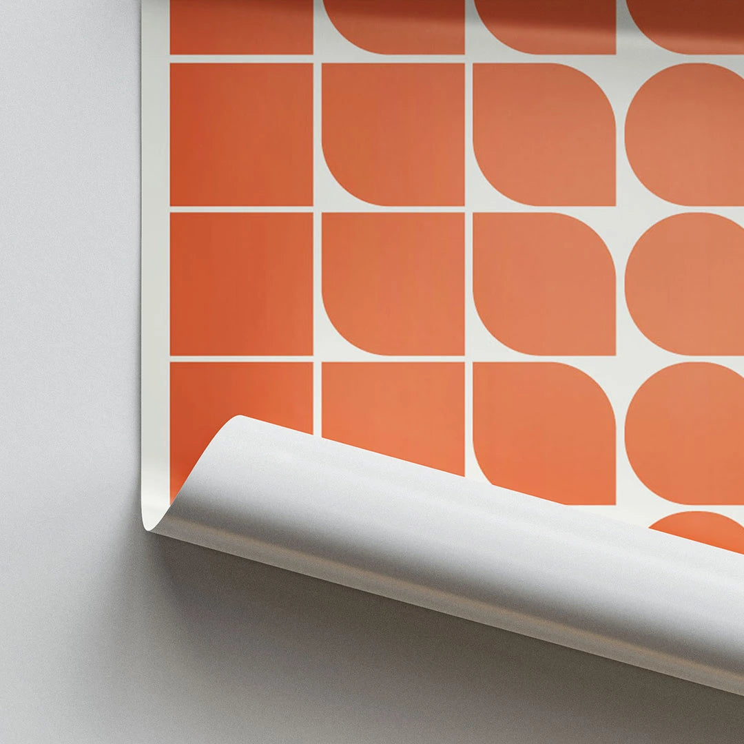 Ecke zu Kreis, in Orange