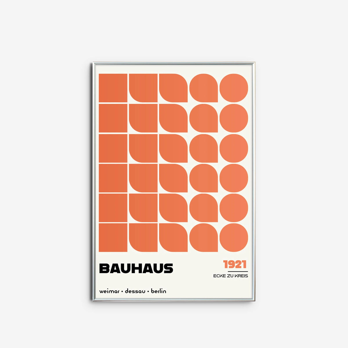 Ecke zu Kreis, in Orange