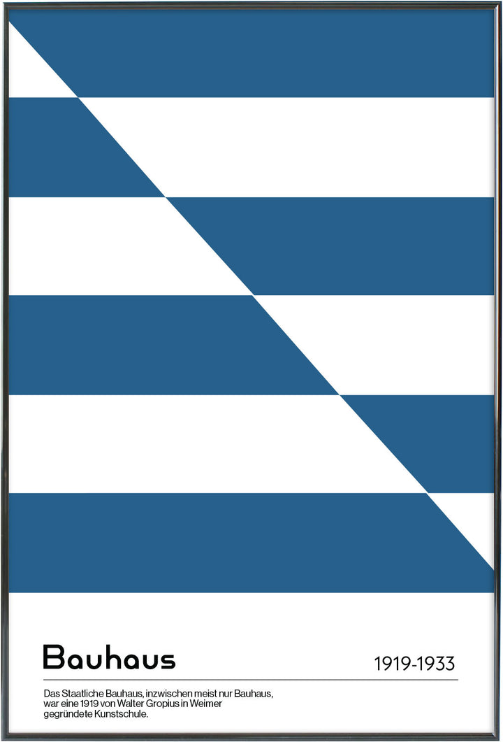 Diagonal Bauhaus in Blue