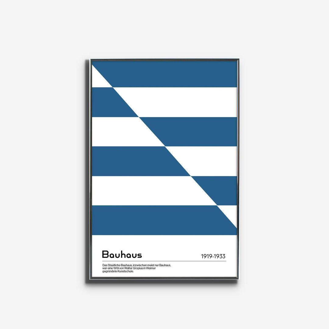 Diagonal Bauhaus in Blue