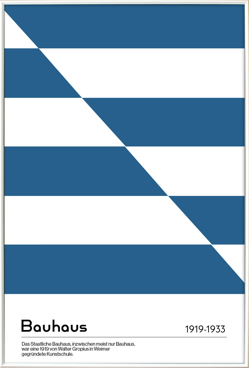 Diagonal Bauhaus in Blue