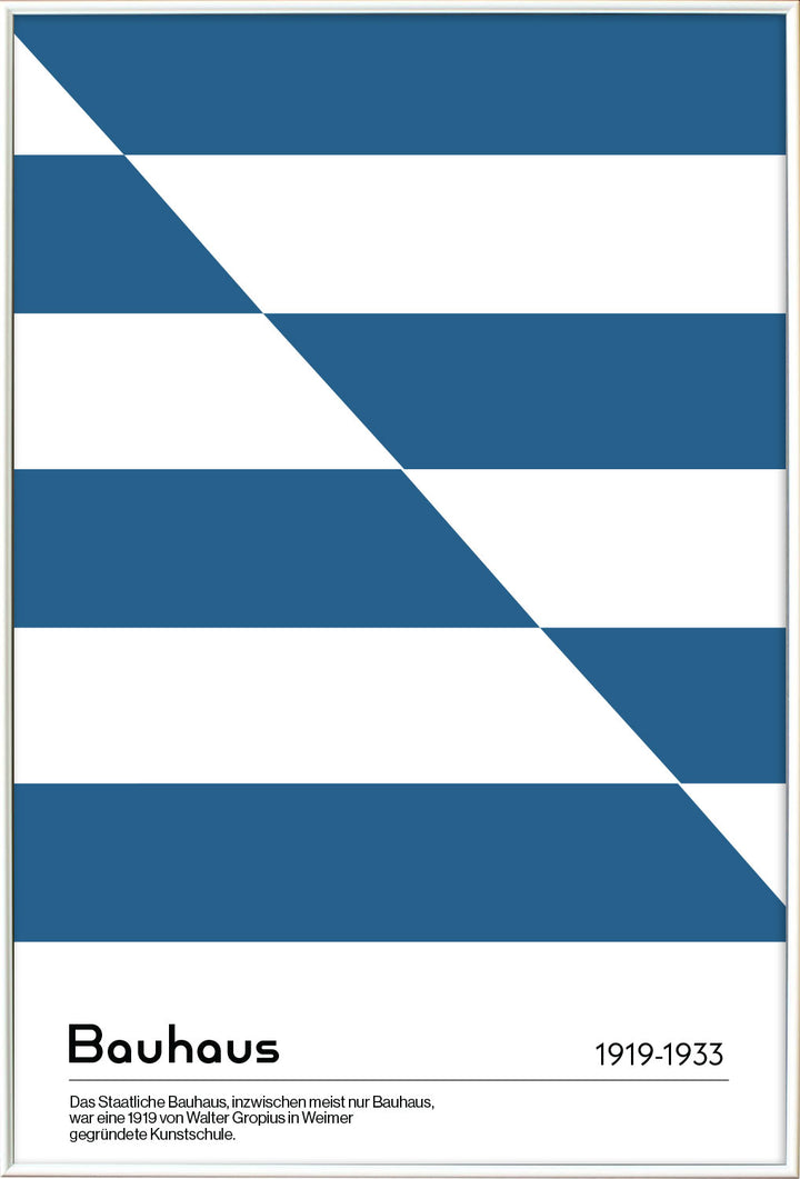 Diagonal Bauhaus in Blue