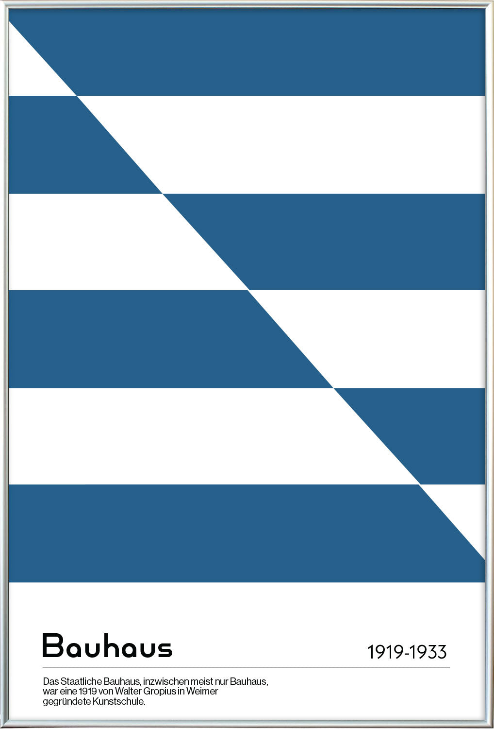 Diagonal Bauhaus in Blue