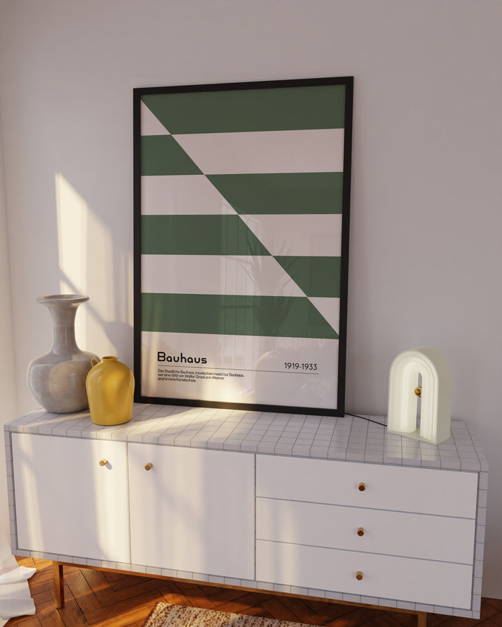Diagonal Bauhaus in Green