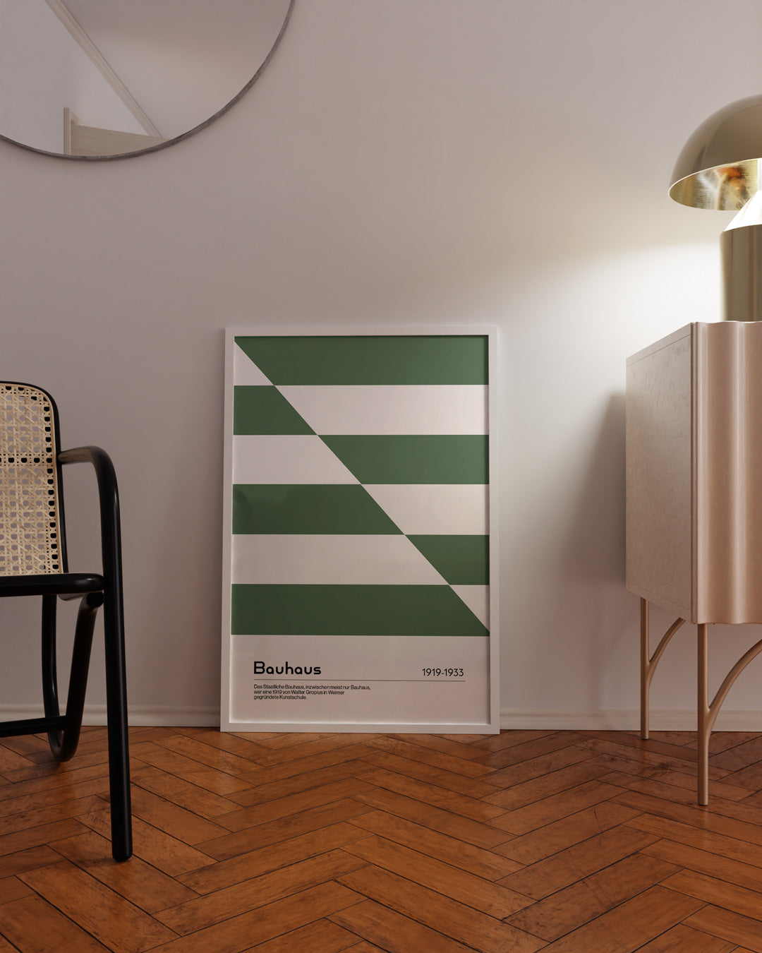 Diagonal Bauhaus in Green