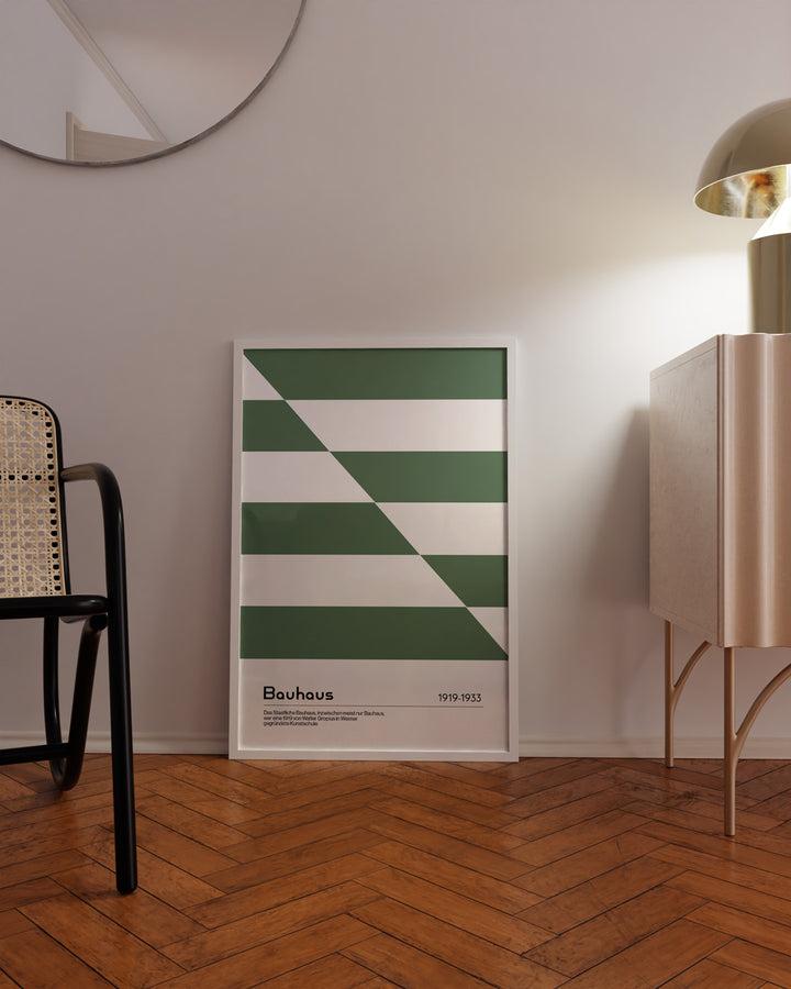 Diagonal Bauhaus in Green