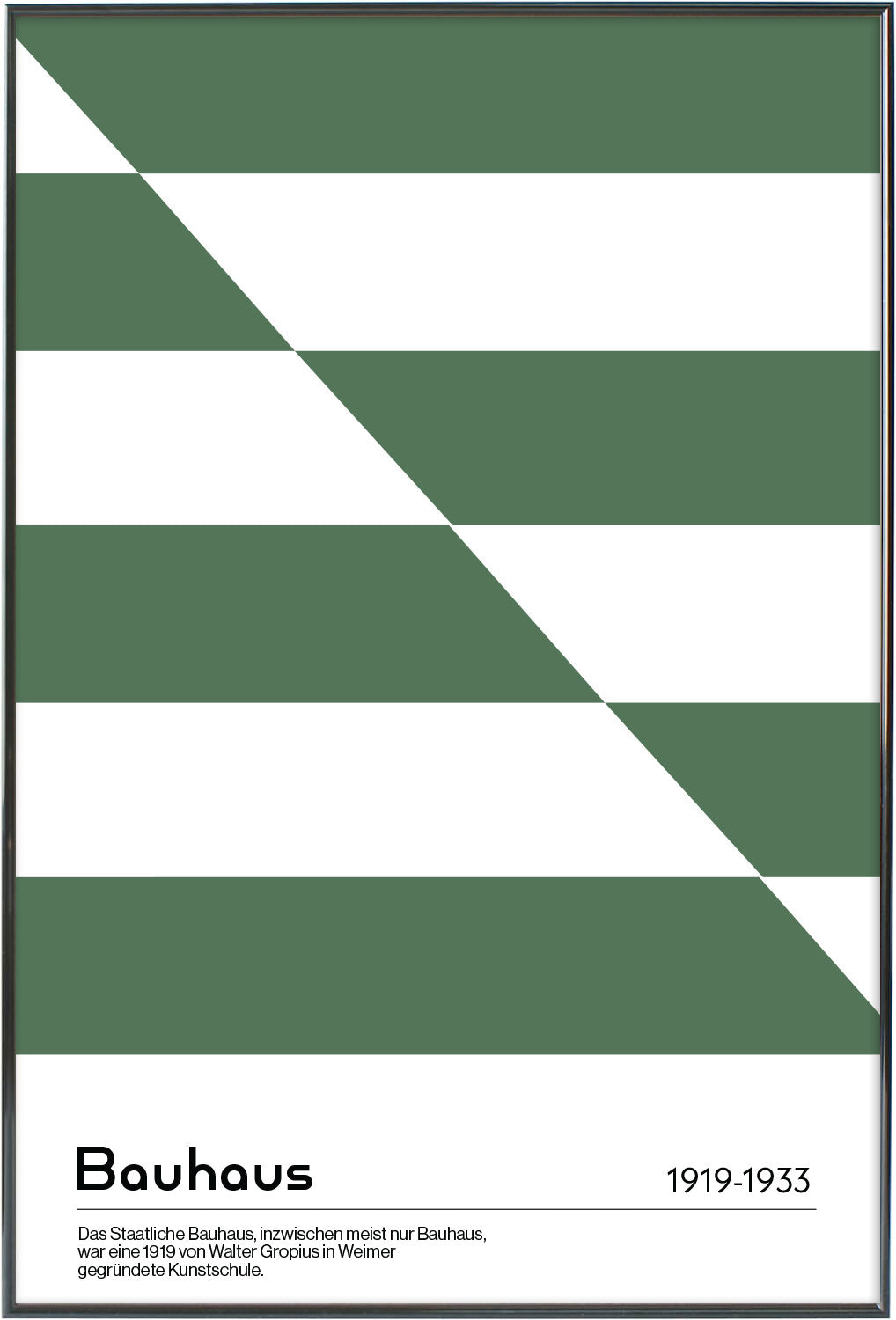 Diagonal Bauhaus in Green