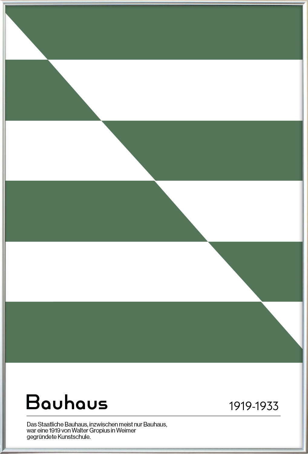 Diagonal Bauhaus in Green