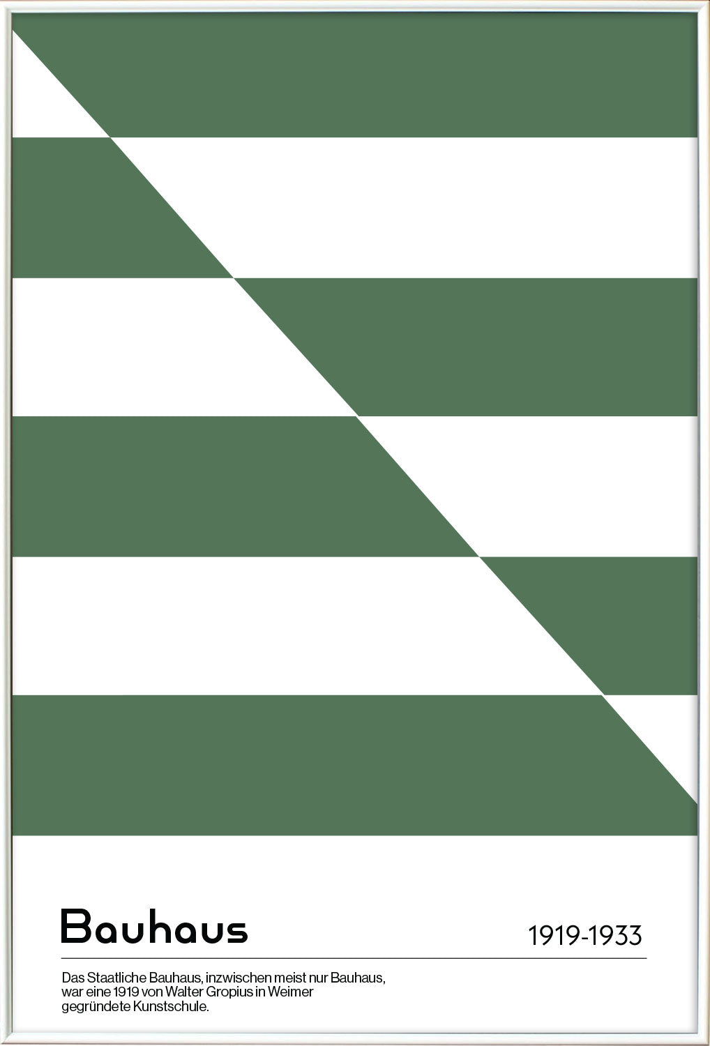 Diagonal Bauhaus in Green