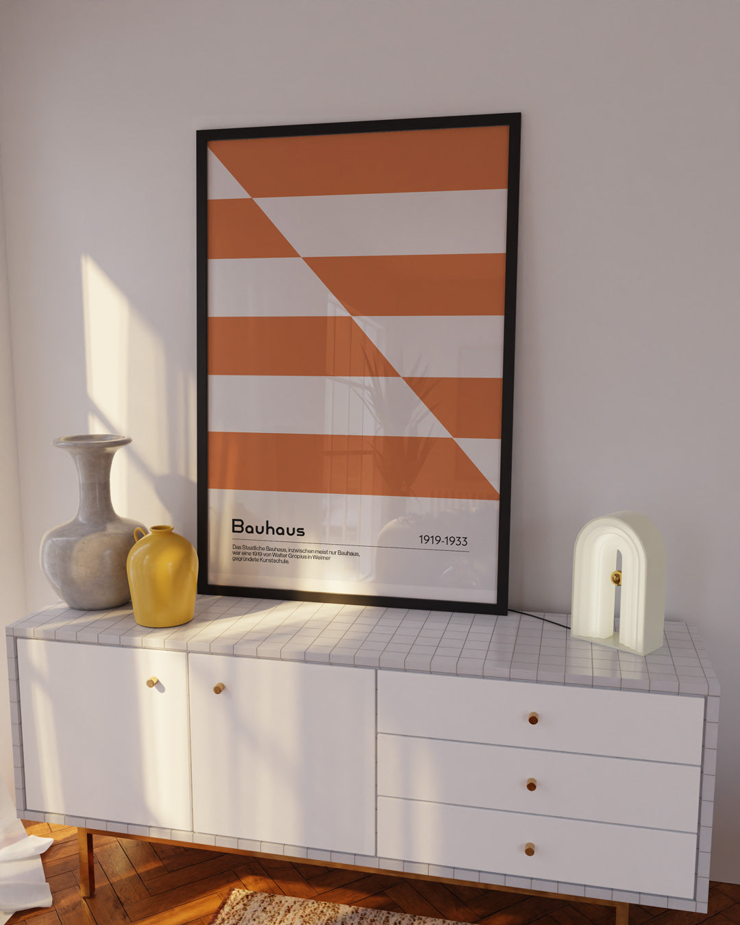 Diagonal Bauhaus in Orange