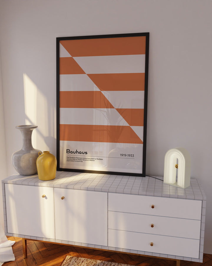Diagonal Bauhaus in Orange