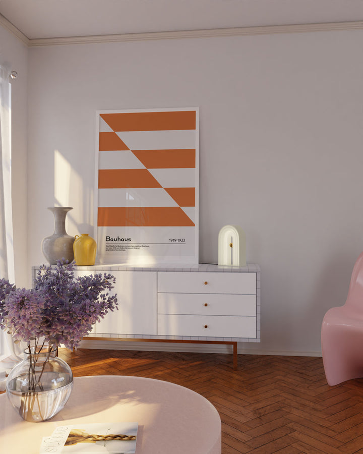Diagonal Bauhaus in Orange