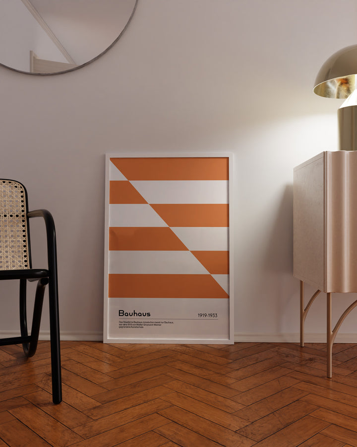 Diagonal Bauhaus in Orange